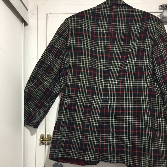 VINTAGE SIMPSONS WOOL BLEND PLAID JACKETS SIZE 46T - Picture 9 of 10